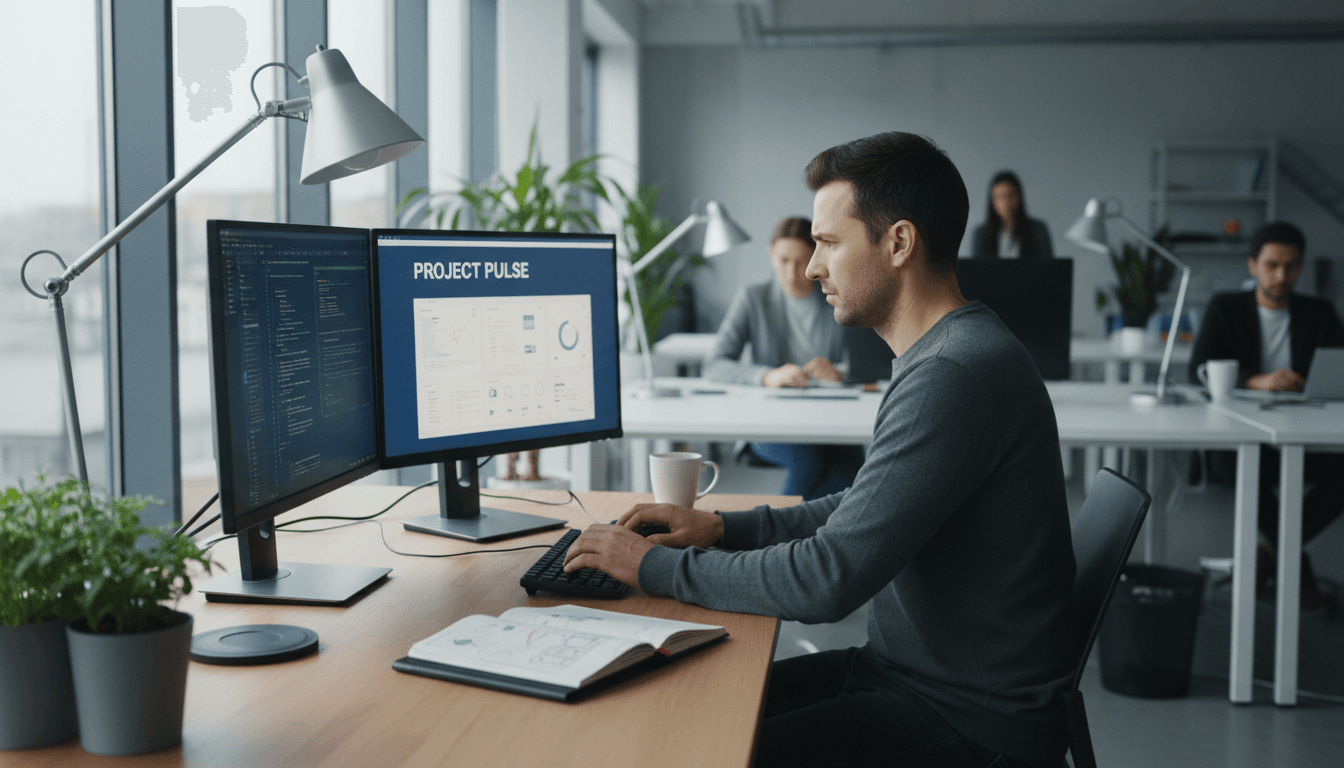 Felipe working on Omnir at his desk in San Jose